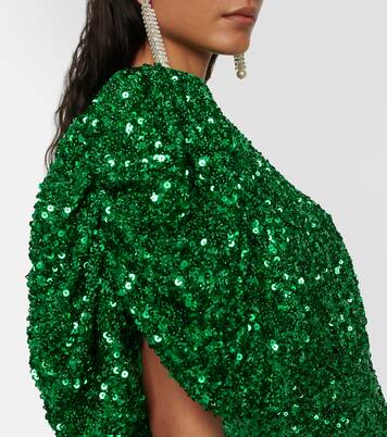 Sequined puff-sleeve maxi dress | Rotate