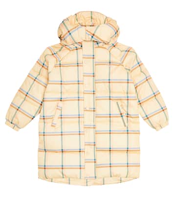 Checked cotton puffer coat | Tinycottons