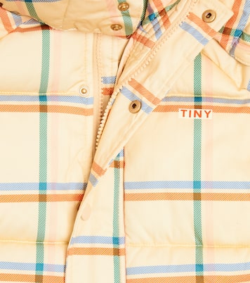 Checked cotton puffer coat | Tinycottons