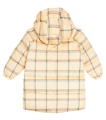 Checked cotton puffer coat | Tinycottons