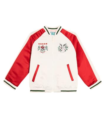 Bestickte Collegejacke aus Satin | Kenzo Kids