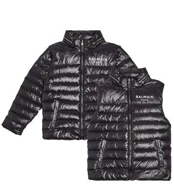 Logo down jacket | Balmain Kids