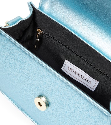 Bow-detail faux leather shoulder bag | Monnalisa