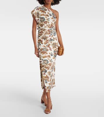 Bedrucktes Cropped-Top Eleanora aus Leinen | SIR