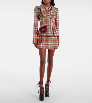 Heart velvet coin purse with strap | Vivienne Westwood