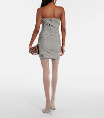 Draped strapless jersey minidress | The Attico
