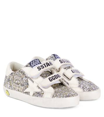Old School glitter leather sneakers | Golden Goose Kids