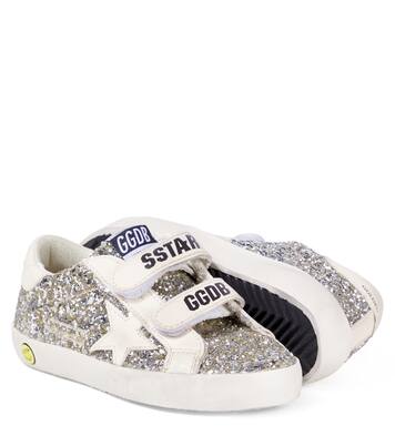 Old School glitter leather sneakers | Golden Goose Kids