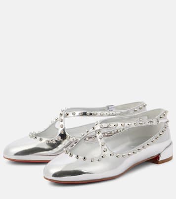 Pilouta Jane Spikes leather ballet flats | Christian Louboutin