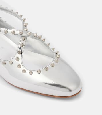 Pilouta Jane Spikes leather ballet flats | Christian Louboutin