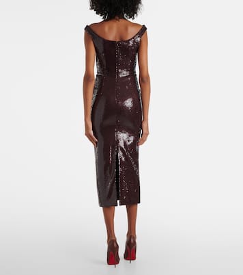 Robe à sequins et encolure bardot | Roland Mouret