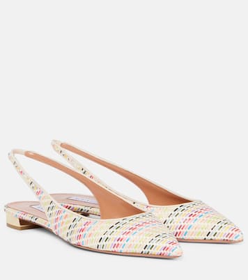 Purist Sling woven slingback flats | Aquazzura