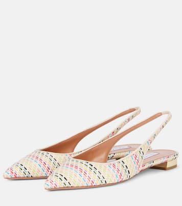 Purist Sling woven slingback flats | Aquazzura