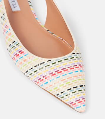 Purist Sling woven slingback flats | Aquazzura
