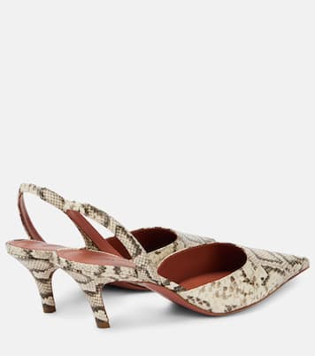 Escarpins slingback Sofia en cuir embossé | Amina Muaddi