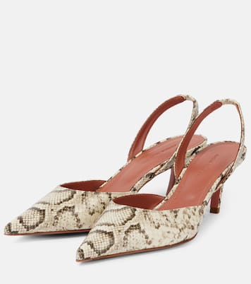 Escarpins slingback Sofia en cuir embossé | Amina Muaddi