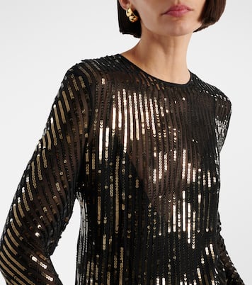Robe longue en soie à sequins | Johanna Ortiz