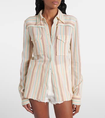 Striped cotton crêpon shirt | Chloé