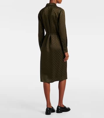 Hemdblusenkleid GG aus Satin | Gucci