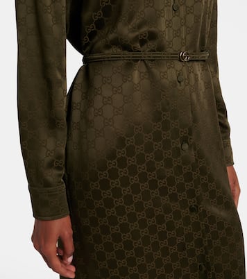 Hemdblusenkleid GG aus Satin | Gucci