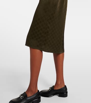 Hemdblusenkleid GG aus Satin | Gucci