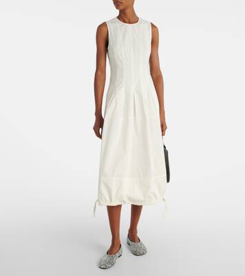 Robe midi White Label Marley en coton | Proenza Schouler