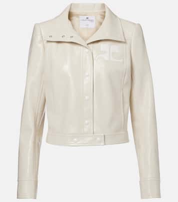 Logo faux leather jacket | Courrèges