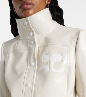Logo faux leather jacket | Courrèges