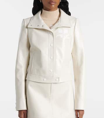 Logo faux leather jacket | Courrèges