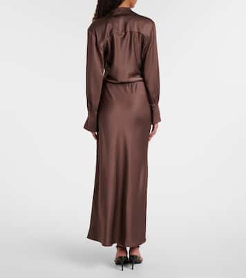 Robe portefeuille Talita en satin | Simkhai