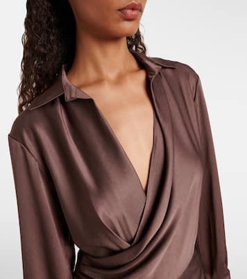 Robe portefeuille Talita en satin | Simkhai