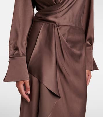 Robe portefeuille Talita en satin | Simkhai