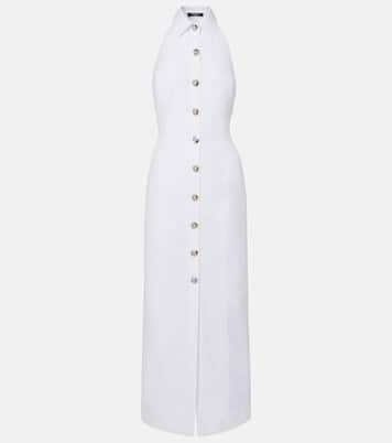 Vestido camisero de popelín con espalda abierta | Balmain