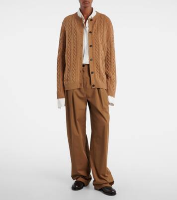 Cárdigan trenzado Loneke de lana | The Row