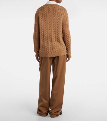 Cárdigan trenzado Loneke de lana | The Row