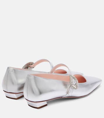 Belle Vivier 25 metallic leather ballet flats | Roger Vivier