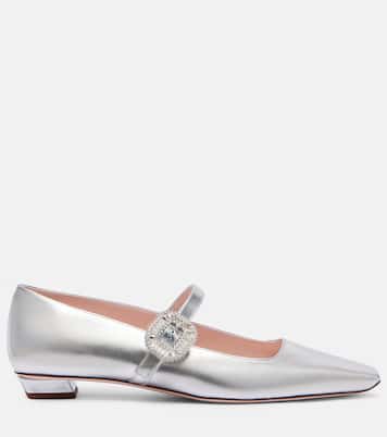 Belle Vivier 25 metallic leather ballet flats | Roger Vivier