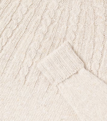 Cable-knit wool-blend sweater | Cozmo