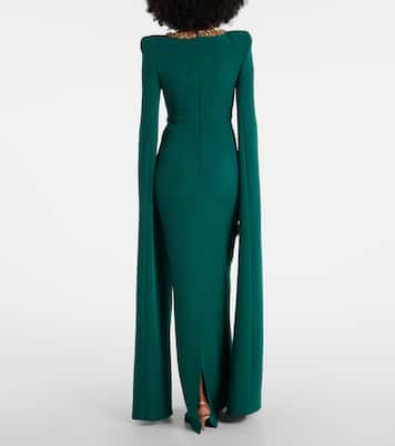 Embellished crêpe gown | Safiyaa