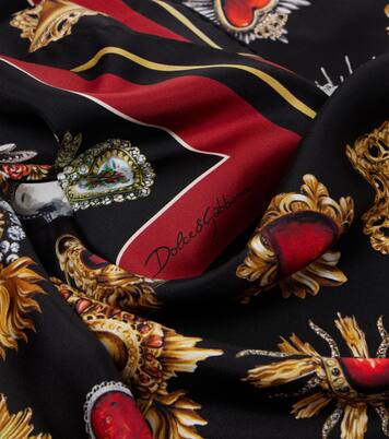 Printed silk twill scarf | Dolce&Gabbana
