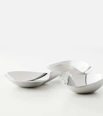 Indulgence set of 3 stainless steel snack bowls by Helle Damkjær | Georg Jensen