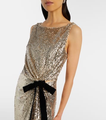 Abito lungo Felicity con paillettes | Simkhai