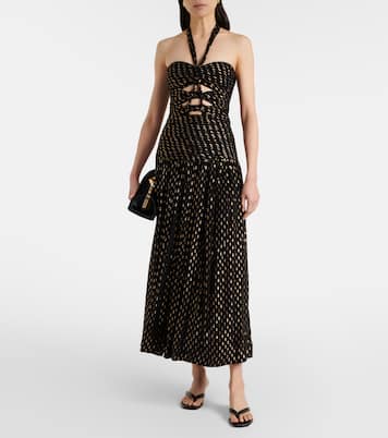 Abito midi Daylight in lamé con scollo all’americana | Zimmermann