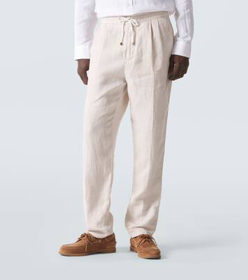 Linen tapered pants  | Brunello Cucinelli