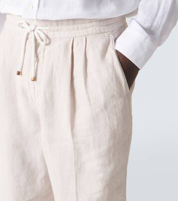 Linen tapered pants  | Brunello Cucinelli