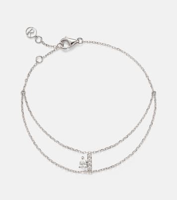 Letters 18kt white gold bracelet with diamonds | Repossi