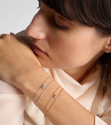 Letters 18kt white gold bracelet with diamonds | Repossi