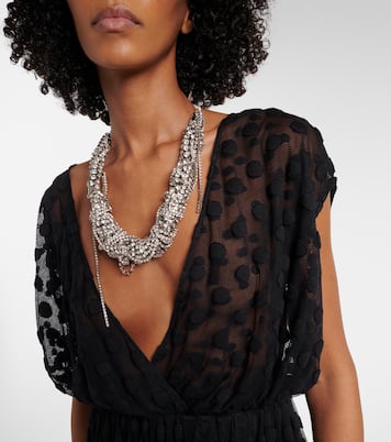 Robe midi en coton mélangé à pois | Dries Van Noten