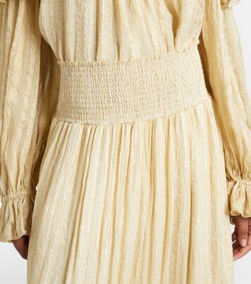 تنورة طويلة مخطّطة من الحرير المخلوط | Xu Zhi