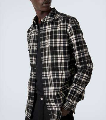 Surchemise Temple en coton à carreaux | Rick Owens